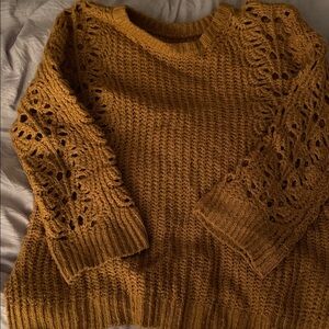 Anthropologie Golden Knit Sweater